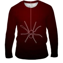 Мужской 3D лонгслив Spider white line