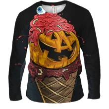 Чоловічий 3D лонгслів Halloween ice cream