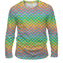 Мужской 3D лонгслив Rainbow pattern