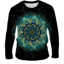 Мужской 3D лонгслив Neon mandala