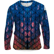 Мужской 3D лонгслив Low poly pattern.