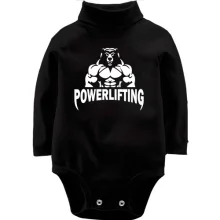 Детское боди с длинным рукавом Powerlifting bear