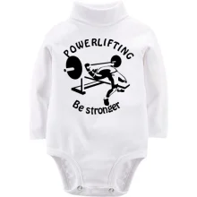 Детское боди с длинным рукавом с принтом «Powerlifting»