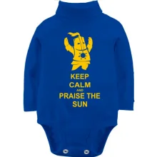 Детское боди с длинным рукавом Keep calm and praise the sun