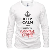 Лонгслив Keep Calp and listen to Cannibal Corpse