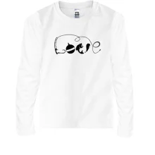 Детский лонгслив Love fishing