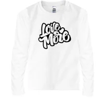 Детский лонгслив Love More