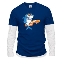 Комбінований лонгслів Shark Surfer
