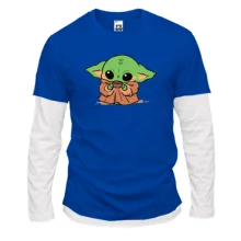 Комбинированный лонгслив Baby Yoda.