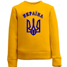 Детский свитшот с гербом и надписью «Украина»
