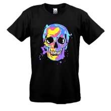 Футболка Skull pop art