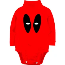 Детское боди с длинным рукавом Deadpool (глаза)