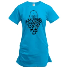 Удлиненная футболка Skate or die
