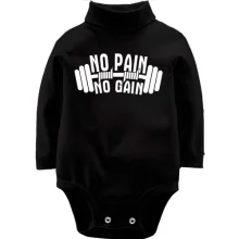 Детское боди с длинным рукавом No pain - no gain