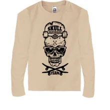 Детский лонгслив Skull skateboard team