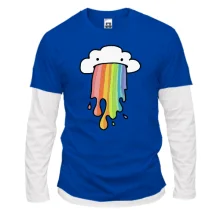 Комбинированный лонгслив Rainbow cloud