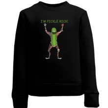 Детский свитшот с Огурчиком Риком и надписью «I'm Pickle Rick»