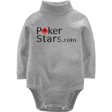 Детское боди с длинным рукавом Poker Stars.com