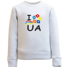 Детский свитшот I love Ukraine с венком