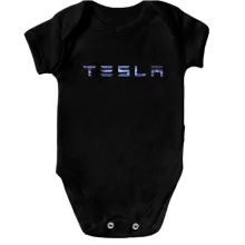Детское боди с лого Tesla (молнии)
