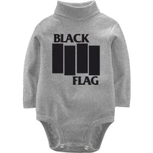 Детское боди с длинным рукавом Black Flag