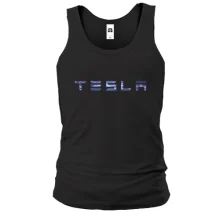 Чоловіча майка з лого Tesla (блискавки)