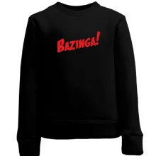 Детский свитшот Bazinga с красной комикс-надписью