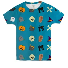 Детская 3D футболка Halloween pattern attributes