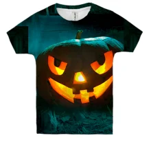 Детская 3D футболка Halloween pumpkin smile
