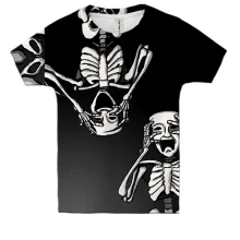 Детская 3D футболка Two skeletons