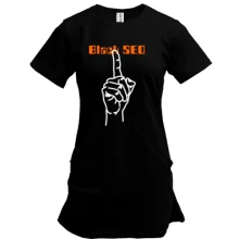 Подовжена футболка Black SEO