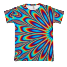 3D футболка Rainbow optical illusion
