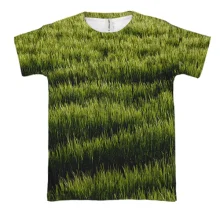 3D футболка Green grass pattern