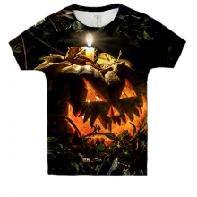 Детская 3D футболка Halloween pumpkin art 2