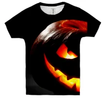 Детская 3D футболка Halloween pumpkin art 3