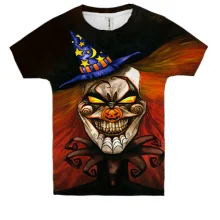 Дитяча 3D футболка Halloween clown art