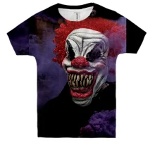Детская 3D футболка Halloween clown art 2
