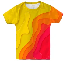 Дитяча 3D футболка Abstraction yellow-red
