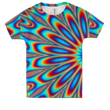 Дитяча 3D футболка Rainbow optical illusion