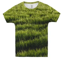 Дитяча 3D футболка Green grass pattern