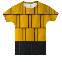Дитяча 3D футболка Yellow-black pattern