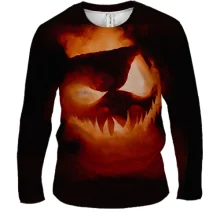 Мужской 3D лонгслив Halloween pumpkin art