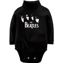 Детское боди с длинным рукавом The Beatles (лица) 2