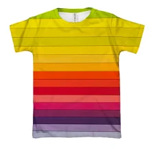 3D футболка Multicolor horizontal stripes