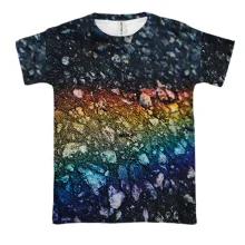 3D футболка Rainbow drops
