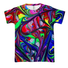 3D футболка Multicolor abstraction