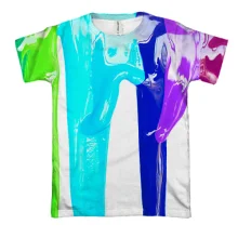 3D футболка Rainbow streaks