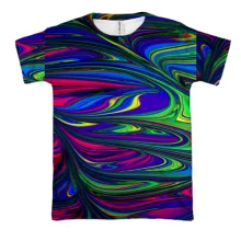 3D футболка Rainbow abstraction 3