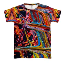3D футболка Multicolor abstraction 3