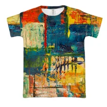 3D футболка Multicolor abstraction 7